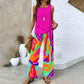 🔥Hot Sale 49% OFF🌺Women’s Trendy Print 2 Piece Outfits Sleeveless Top & Pants