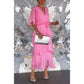 🌸Spring Specials💐 Elegant V-Neck Wrap Waist Tie Layered Dress