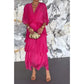 🌸Spring Specials💐 Elegant V-Neck Wrap Waist Tie Layered Dress