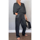 💞💞Women's mercerized cotton V-neck 2-piece suit