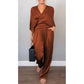 💞💞Women's mercerized cotton V-neck 2-piece suit