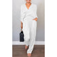 💞💞Women's mercerized cotton V-neck 2-piece suit