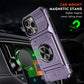 Card Holder Heavy Duty Protective Case with Ring Magnetic Kickstand Phone Cover