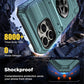 Card Holder Heavy Duty Protective Case with Ring Magnetic Kickstand Phone Cover