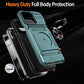 Card Holder Heavy Duty Protective Case with Ring Magnetic Kickstand Phone Cover