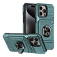 Card Holder Heavy Duty Protective Case with Ring Magnetic Kickstand Phone Cover