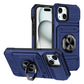 Card Holder Heavy Duty Protective Case with Ring Magnetic Kickstand Phone Cover