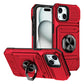 Card Holder Heavy Duty Protective Case with Ring Magnetic Kickstand Phone Cover