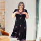 Plus Size V Neck Flowy Midi Dress