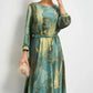 💕Limited Sale 49% OFF💕 Women’s Long Sleeve Fashion Printed Waist Dress – Chic & Timeless!