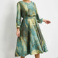 💕Limited Sale 49% OFF💕 Women’s Long Sleeve Fashion Printed Waist Dress – Chic & Timeless!