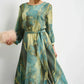 💕Limited Sale 49% OFF💕 Women’s Long Sleeve Fashion Printed Waist Dress – Chic & Timeless!
