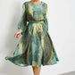 💕Limited Sale 49% OFF💕 Women’s Long Sleeve Fashion Printed Waist Dress – Chic & Timeless!