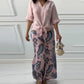 Women's Fashion Loose Cardigan Shirt & High Waist Pants Two Piece Set