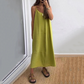 Women’s Solid Sleeveless V-Neck Long Dress