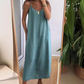 Women’s Solid Sleeveless V-Neck Long Dress