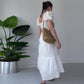 Women's Flowy Jacquard Square Neck Dress