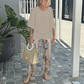 💃2025 Hot Sale 49% Off🔥Women’s Printed Pants and Crew Neck Top Set