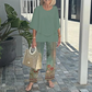 💃2025 Hot Sale 49% Off🔥Women’s Printed Pants and Crew Neck Top Set