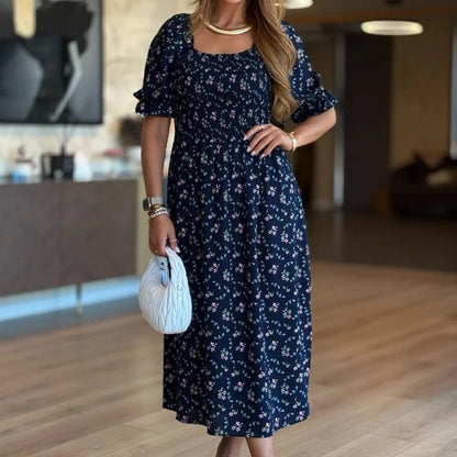 💜Summer Square Neck Floral Bustier Dress