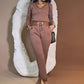 Comfortable Stylish Set-V-Neck Top & Drawstring Pants