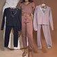 Comfortable Stylish Set-V-Neck Top & Drawstring Pants