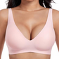 💕 Jelly Wireless Womens Comfortable Wireless Bras Push Up Bralettes Seamless Tshirts Bras Deep V Everyday Bras
