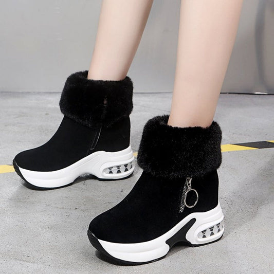 ⏳Time-limited Special⏰Women’s Thick-Sole Lined Ankle Boots: Warm, Elevated & Walk-all-Day Comfy