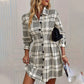 ⏳Limited-time 50% off⏰Women’s Graceful Plaid A-Line Shirt Dress👗