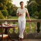 Men’s Casual Pleated Wide-Leg Pants