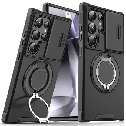 Camera Protection Magnetic Stand Phone Case for Samsung