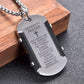 Stainless Steel Serenity Prayer Cross Pendant Necklace