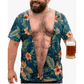 Men Funny 3D Printed Hairy Chest T Shirt