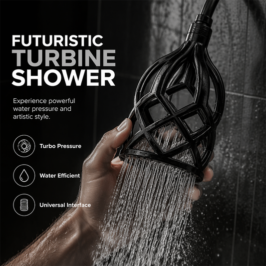 Hollow Turbine Pressurized Shower Head