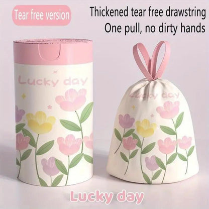 Thickened Floral Drawstring Trash Bags