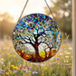 Stained Glass Tree of Life Window Hanging Decor