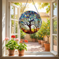 Stained Glass Tree of Life Window Hanging Decor