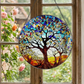 Stained Glass Tree of Life Window Hanging Decor