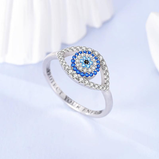Vintage Blue Evil Eye Ring
