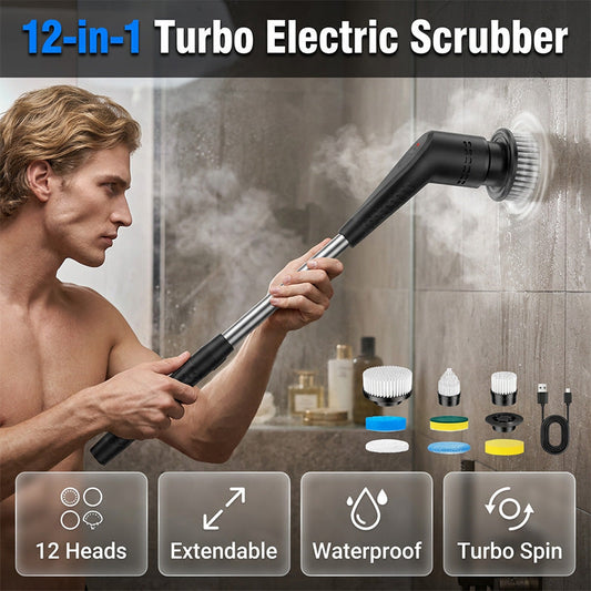 Multi-Functional Cordless Electric Spin Scrubber