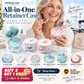 All-in-One Retainer Storage Case — Soaking Compartment, Built-in Mirror & Cleaning Tools